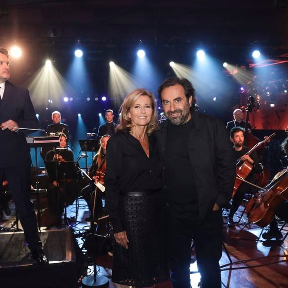 Exclusif - Claire Chazal, André Manoukian lors de l'enregistrement de l'émission "Le Grand Echiquier, Spéciale Afrique", présentée par C.Chazal et A.Manoukian et diffusée le 28 août 2025 sur France 2, à Paris, France, le 14 septembre 2024. © Jack Tribeca/Bestimage