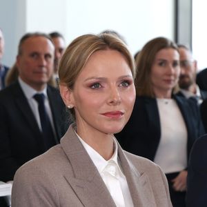 La princesse Charlène de Monaco lors de l’inauguration du nouveau siège de la société Smeg dans le quartier de Fontvieille à Monaco le 15 octobre 2025. © Claudia Albuquerque / Bestimage