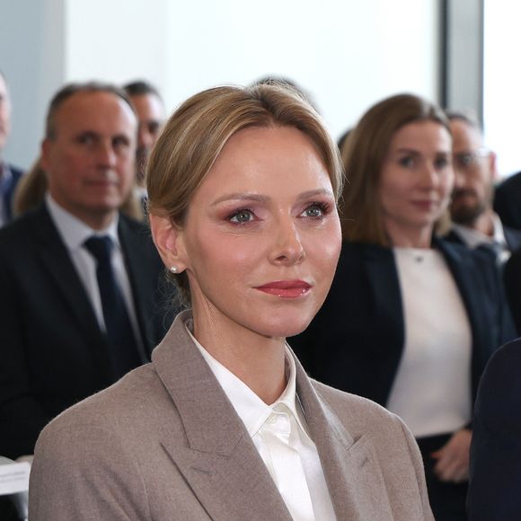La princesse Charlène de Monaco lors de l’inauguration du nouveau siège de la société Smeg dans le quartier de Fontvieille à Monaco le 15 octobre 2025. © Claudia Albuquerque / Bestimage