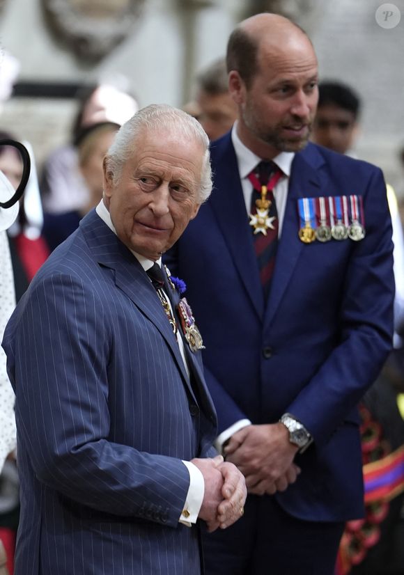 Le roi Charles III d'Angleterre et le prince William, prince de Galles - Westminster Abbey le 8 mai 2025

© Jordan Pettitt/WPA-Pool