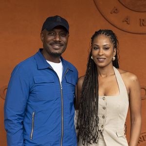 Harry Roselmack et sa nouvelle compagne Jennifer Galap au village lors des Internationaux de France de Tennis de Roland Garros 2025, à Paris, France, le 7 juin 2025. © Cyril Moreau/Bestimage