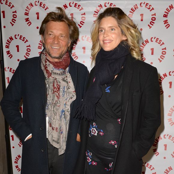 Laurent Delahousse et sa compagne Alice Taglioni (enceinte) lors d'une visite privée et d'un dîner de gala caritatif donné en faveur des actions de l'association "Un Rien C'est Tout" au musée Rodin à Paris, France, le 19 septembre 2019. © Veeren/Bestimage