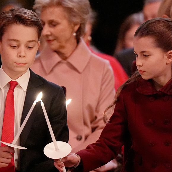 Le prince George de Galles, la princesse Charlotte de Galles - La famille royale d'Angleterre assiste à la messe "Together At Christmas Carol" à l'abbaye de Westminster à Londres, Royaume-Uni le 6 Décembre, 2024 (Julien Burton / Bestimage).