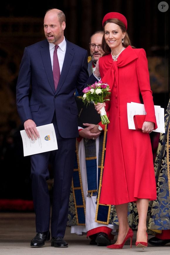 Le prince William, prince de Galles, et Catherine (Kate) Middleton, princesse de Galles - La famille royale d'Angleterre célèbre le 76ème Commonwealth Day à l'abbaye de Westminster à Londres le 10 mars 2025. Julien Burton / Bestimage