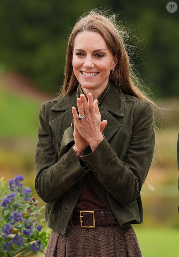 Kate Middleton au parc de Frogmore à Windsor, dans le Berkshire, lors du deuxième jour de la deuxième visite d'État du président américain Donald Trump au Royaume-Uni. © PA Photo/ Bestimage
