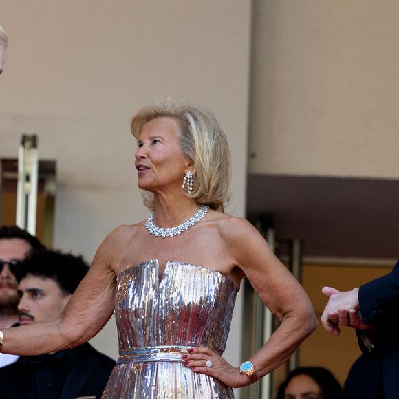 Tilda Swinton, Iris Knobloch, Thierry Frémaux - Montée des marches du film " La bola negra " lors du 79ème Festival International du Film de Cannes, le 21 mai 2026. © Olivier Borde / Bestimage