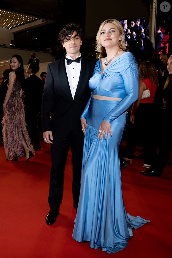 Florian Rossi et sa compagne Louane Emera à la montée des marches du film "The Idol" lors du 76ème Festival International du Film de Cannes, au Palais des Festivals à Cannes. Le 22 mai 2023. © Jacovides-Moreau / Bestimage
