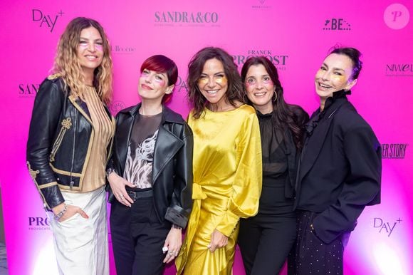 Exclusif - Isabelle Funaro, Jennifer Ayache, Sandra Sisley, Gaelle Constantini, Hortense d'Estève à la soirée "bal patché" à la suite Sandra & Co lors du Festival International des Séries de Cannes, Canneseries Saison 8, à l’hôtel JW Marriott Cannes le 26 avril 2025. © Aurelio Stella / William Sanches Tavares / Evenjoy / Bestimage