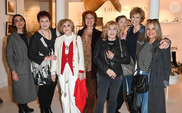 Exclusif - Fanny Brucher, Fabienne Thibeault, Sophie Darel, Véronique Genest, Nicoletta, Gabrielle Lazure, Anne Richard et Séverine Ferrer - Lancement du complément alimentaire "Elix'Science", gamme des produits de beauté DERMOIONIQ à base de collagène d’eau Douce, issu de la revalorisation des peaux d’esturgeons, au Concept Store Chamberlan à Paris. Le 27 avril 2022
© Coadic Guirec / Bestimage