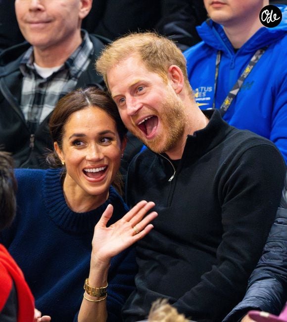 Le prince Harry, duc de Sussex et Meghan Markle, duchesse de Sussex, assistent à un match de basketball en fauteuil lors des "Invictus Games Vancouver Whistler 2025" à Vancouver, le 9 février 2025.
Backgrid USA / Bestimage