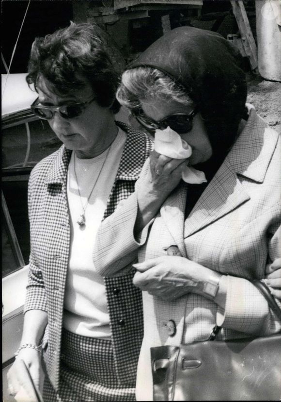 La mère de Françoise Dorléac arrive sur la Côte d'Azur après l'accident mortel de sa fille en 1967. Photo : Abaca Press