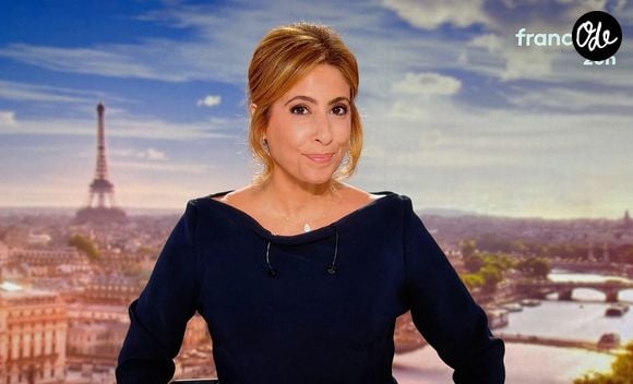 Captures d'écran - Léa Salamé présente son premier journal de 20 heures sur France 2  le 1er septembre 2025. 
© Alain Guizard / Bestimage
