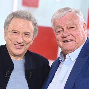 Exclusif - Michel Drucker et François Simon-Bessy alias Fabrice - Enregistrement de l'émission Vivement Dimanche au studio Rive gauche, presentée par M. Drucker à Paris le 9 septembre 2026, Diffusion sur France 3 le 13 septembre 2026
©Guillaume Gaffiot/Bestimage