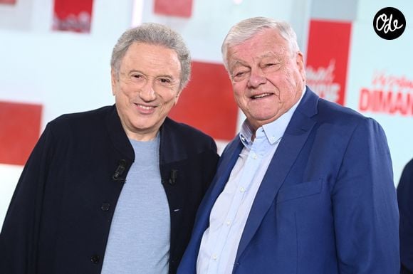 Exclusif - Michel Drucker et François Simon-Bessy alias Fabrice - Enregistrement de l'émission Vivement Dimanche au studio Rive gauche, presentée par M. Drucker à Paris le 9 septembre 2026, Diffusion sur France 3 le 13 septembre 2026
©Guillaume Gaffiot/Bestimage