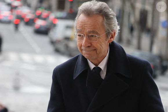 Michel Denisot - Arrivées à la cérémonie religieuse en hommage à Rolland Courbis dans l'église de la Madeleine à Paris, France, le 14 janvier 2026. © Jacovides-Moreau/Bestimage