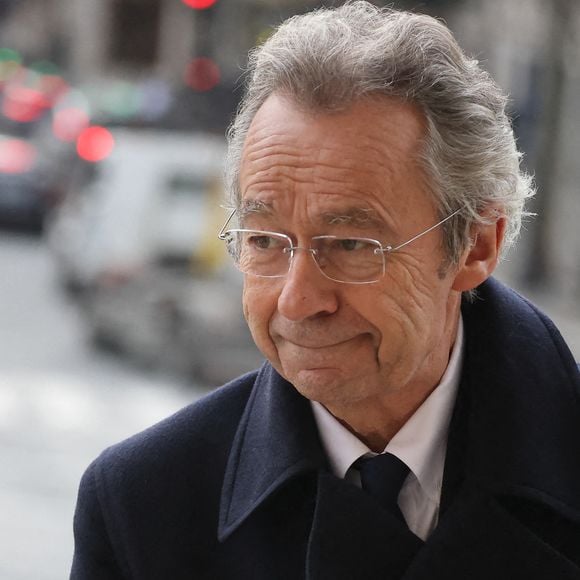 Michel Denisot - Arrivées à la cérémonie religieuse en hommage à Rolland Courbis dans l'église de la Madeleine à Paris, France, le 14 janvier 2026. © Jacovides-Moreau/Bestimage