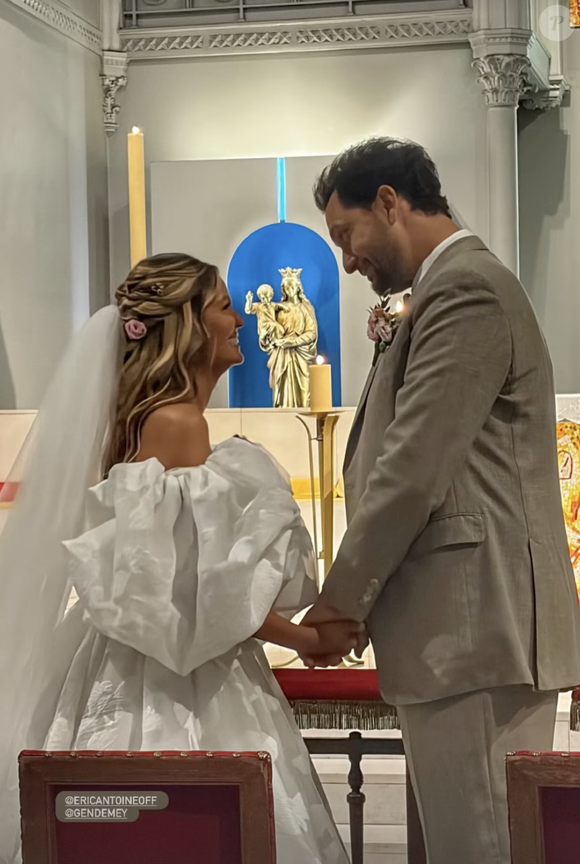 Ce dimanche 19 avril 2026, le couple a partagé de nouvelles photos de leur union religieuse sur Instagram.

Mariage d'Eric Antoine et Gennifer Demey sur Instagram.

Photo : Instagram