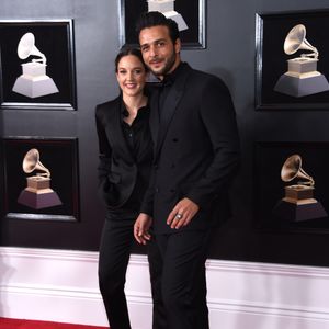 Exclusif - Jain (nommée pour le Grammy Award du meilleur clip vidéo) et son producteur Maxim Nucci (Yodelice) qui vient de terminer l'album de J. Hallyday à Los Angeles,  à la 60ème soirée annuelle des Grammy Awards à Madison Square Garden à New York,  le 28 janvier 2018 © Chris Delmas/Bestimage