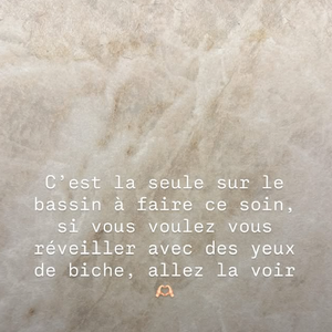 Il s'agit d'une vraie bonne information donnée par Laure Manaudou car l'institut qu'elle cite est le "seul sur le bassin à faire ce soin". "Si vous voulez vous réveiller avec des yeux de biche, allez la voir", conseille dont-elle.

Laure Manaudou sur Instagram