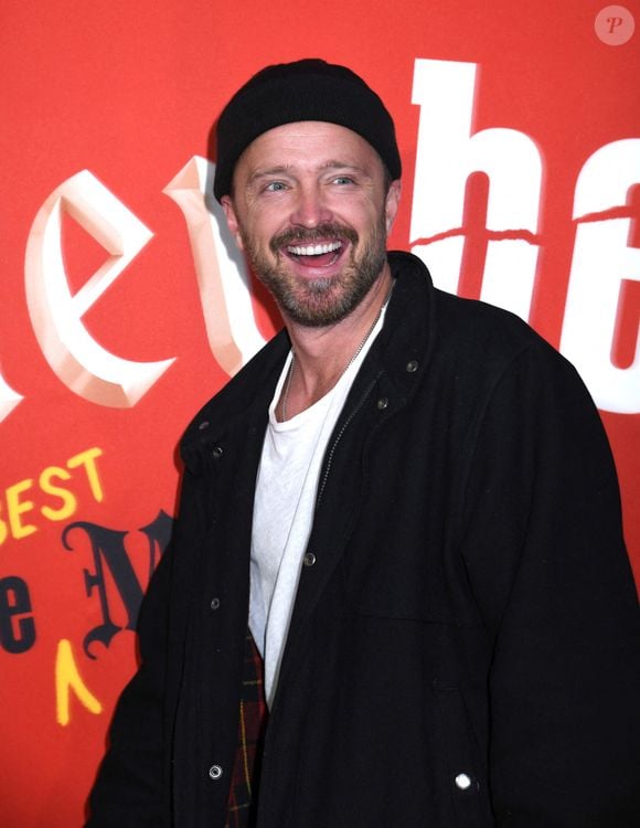 Le 12 octobre 2023, à New York, Aaron Paul assiste à la soirée d'ouverture de Broadway de "Gutenberg ! La comédie musicale !" au James Earl Jones Theatre. © Photo Image Press via ZUMA Press Wire)