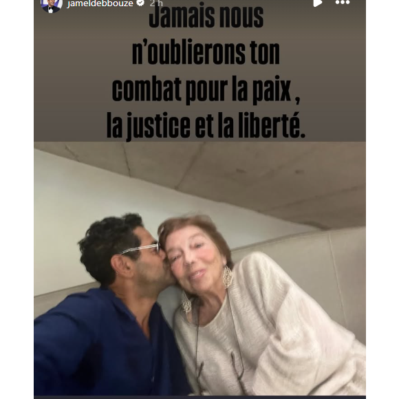 Tout comme son mari Jamel Debbouze, qui publie une photo de lui accompagné de Leila Shahid.

Jamel Debbouze rend hommage à Leila Shahid.