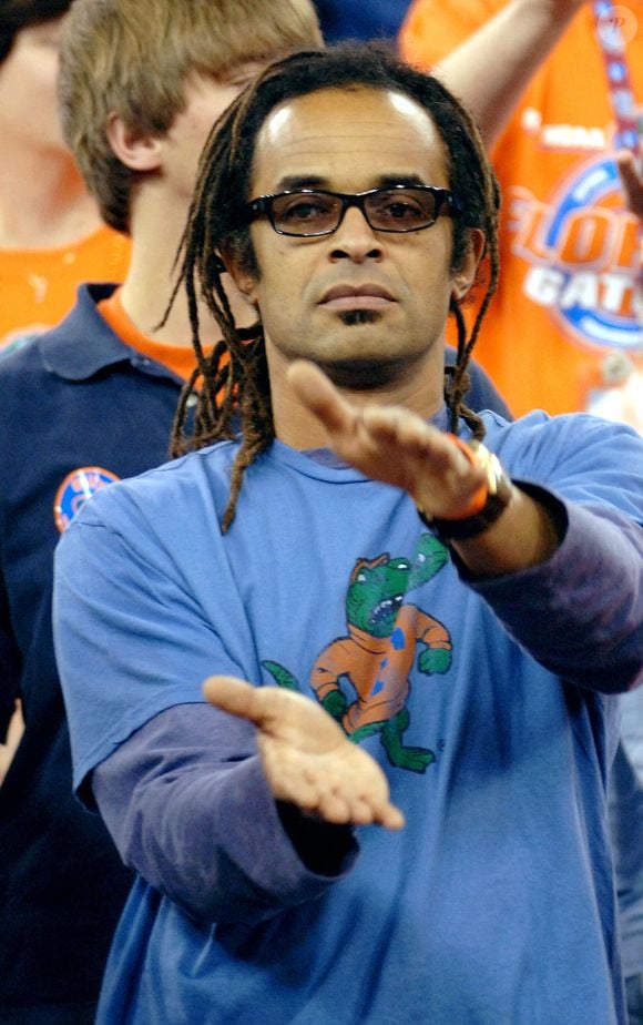 Yannick Noah lors du match de championnat du Final Four lundi 3 avril 2006 au RCA Dome à Indianapolis, Indiana. Photo Patrick Schneider/Charlotte Observer/KRT/Cameleon/ABACAPRESS.COM