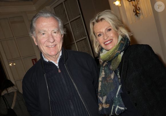 Exclusif -  William Leymergie et sa compagne Sophie Davant - 50ème de la pièce "Lyly" avec M. Bernier et F. Perrin au théâtre de Paris le 27 mars 2025. © Coadic Guirec/Bestimage