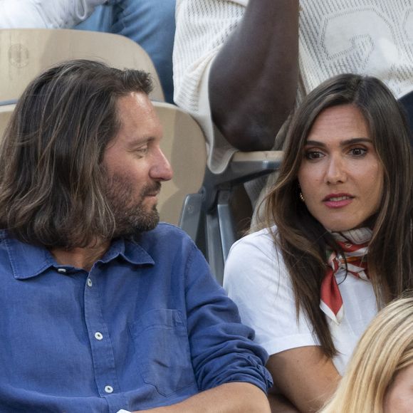 Joyce Jonathan et son compagnon Martial Paoli dans les tribunes (night session) lors des Internationaux de France de Tennis de Roland Garros 2025, le 3 juin 2025 à Paris. © Dominique Jacovides / Bestimage