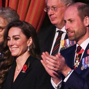 Le prince William, prince de Galles, Catherine Kate Middleton, princesse de Galles - La famille royale du Royaume Uni assiste au Festival du souvenir (Festival of Remembrance) au Royal Albert Hall, Londres le 9 novembre 2024. © Chris Ratcliffe / Pool / Julien Burton via Bestimage