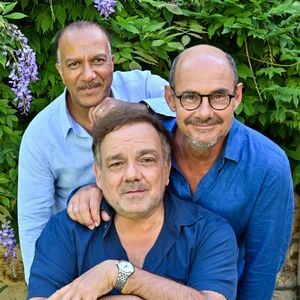 Exclusif - Didier Bourdon, Bernard Campan et Pascal Legitimus - Rendez-vous avec Les Inconnus, à l'occasion du tournage en 2022 du documentaire "L'histoire secrète des Inconnus, le doc événement", diffusé le 5 janvier à 21h10 sur TF1
© Guillaume Gaffiot / Bestimage