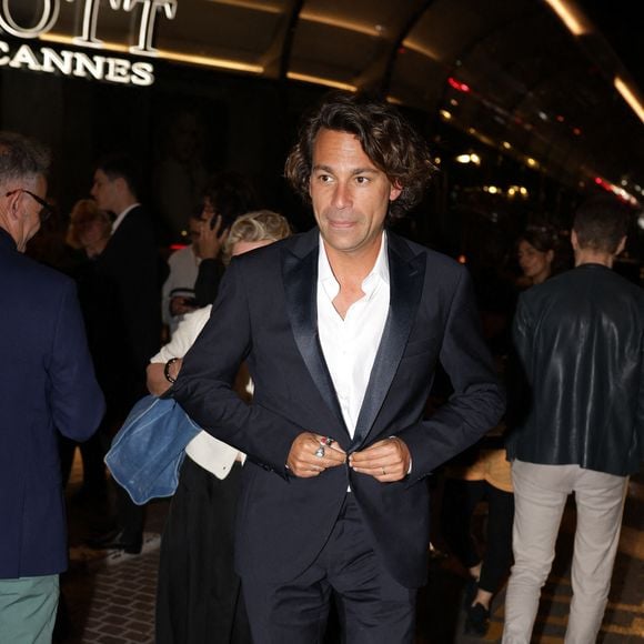 Anne Elisabeth Lemoine et Bertrand Chameroy après un dîner lors du 77e Festival de Cannes à Cannes, France, le 20 mai 2024. Photo by Aissaoui Nacer/Splash News/ABACAPRESS.COM