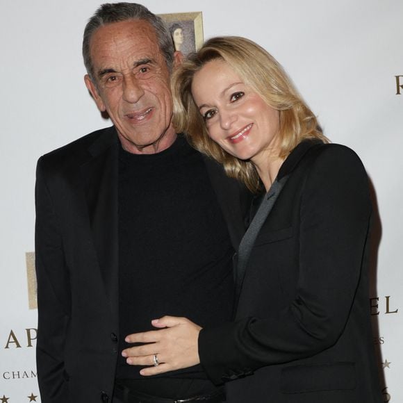 Exclusif - Thierry Ardisson et  sa femme Audrey Crespo-Mara - Défilé rétrospectif Nathalie Garçon à l'occasion de ses 35 ans de sa marque lors d'une closing party à l'hôtel Raphael à Paris le 19 novembre 2024. © Coadic Guirec/Bestimage