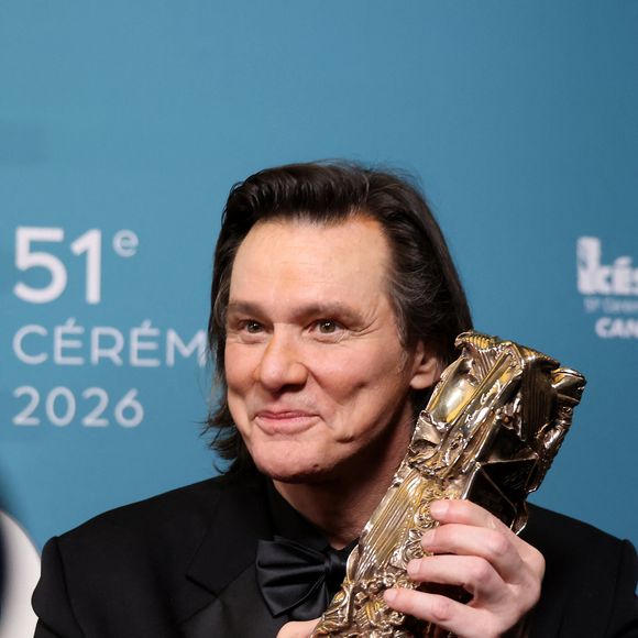 Jim Carrey (César d'Honneur pour l'ensemble de sa carrière) - Press room de la 51ème cérémonie des César, à l'Olympia. Paris, le 26 février 2026.
© Dominique Jacovides/Bestimage