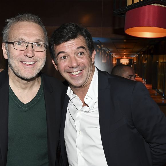 Laurent Ruquier et Stéphane Plaza  - Stéphane Plaza reçoit ses amis pour le lancement de son livre "Net Vendeur" (éditions Cherche Midi) au Buddha Bar à Paris, France, le 9 novembre 2016. © Pierre Perusseau/Bestimage