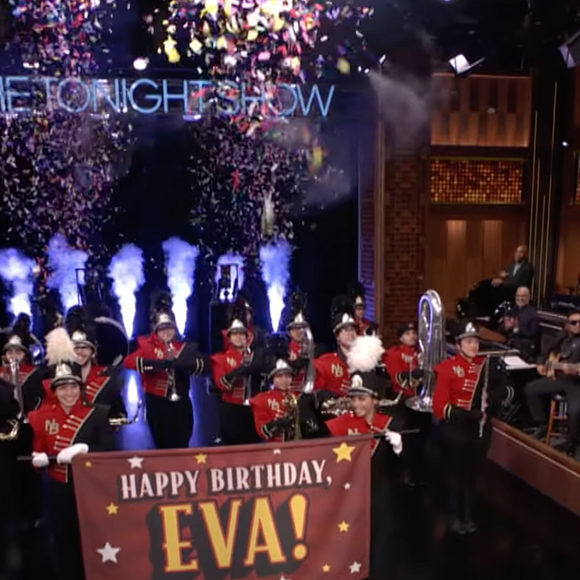 Capture d'écran de "The Tonight Show" avec Eva Mendes et Ryan Gosling  le jeudi 5 mars 2026