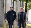 Il a salué l’exposition et remercié son père, Paul Belmondo.

Paul Belmondo et son fils Alessandro Belmondo - Sorties des obsèques d’Alain Belmondo au crématorium du Père-Lachaise à Paris, France, le 4 septembre 2025. © Dominique Jacovides/Bestimage