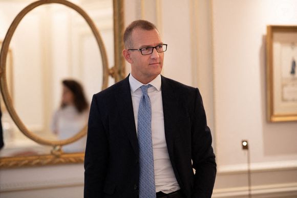 Photo datée du 27 avril 2023 de Daniel Kretinsky lors d'une interview à l'hôtel Meurice à Paris, France. Photo par Khanh Renaud via Le Point/ABACAPRESS.COM