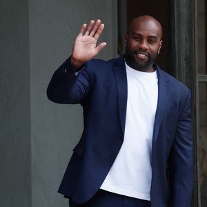 Teddy Riner - Réception de l'équipe du Paris Saint-Germain (PSG) à l'occasion de leur titre de vainqueur de la Ligue des Champions 2024-2025 au palais de l'Elysée à Paris, France, le 01 juin 2025. © Christophe Clovis / Bestimage