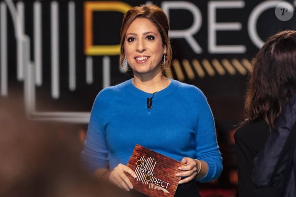 Exclusif - Léa Salamé sur le plateau de l'émission On Est En Direct (OEED) du samedi 11 décembre, présentée par L.Salamé et L.Ruquier, à Paris, France, le 11 décembre 2021. © Jack Tribeca/Bestimage