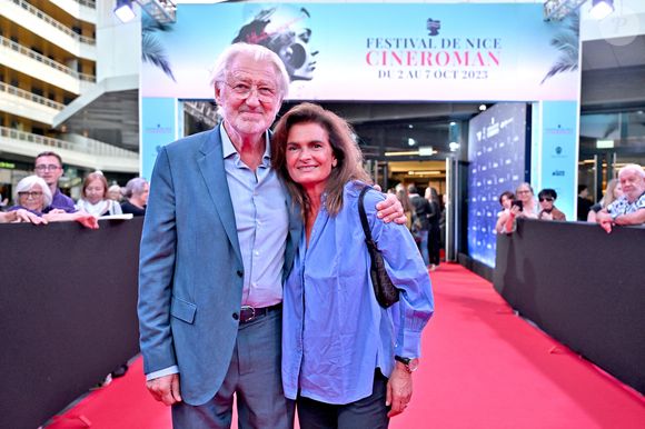 Pierre Gagnaire et sa femme Sylvie durant la cérémonie de clôture et remise des prix de la 5eme édition du Nice Festival CinéRoman au cinéma Pathé Gare du Sud à Nice, le 7 octobre 2023. © Bruno Bebert/Pool Nice/Bestimage