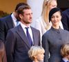 Lundi 13 octobre 2025, "Paris Match" a révélé que le couple avait enfin accueilli son troisième enfant : une petite fille prénommée Bianca Carolina Mara.

la princesse Alexandra de Hanovre, Pierre Casiraghi, Beatrice Borromeo, Stefano et Francesco  dans la cour du palais princier le jour de la fête nationale de Monaco le 19 novembre 2024. © Jean-Charles Vinaj / Pool Monaco / Bestimage