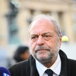 Eric Dupond-Moretti lors de la cérémonie d'intronisation de Robert Badinter, ancien ministre de la Justice, au Panthéon à Paris, France, le 9 octobre 2025. © Eliot Blondet/Pool/Bestimage
