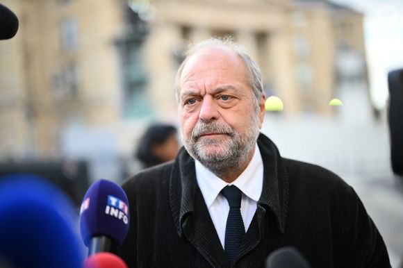 Eric Dupond-Moretti lors de la cérémonie d'intronisation de Robert Badinter, ancien ministre de la Justice, au Panthéon à Paris, France, le 9 octobre 2025. © Eliot Blondet/Pool/Bestimage