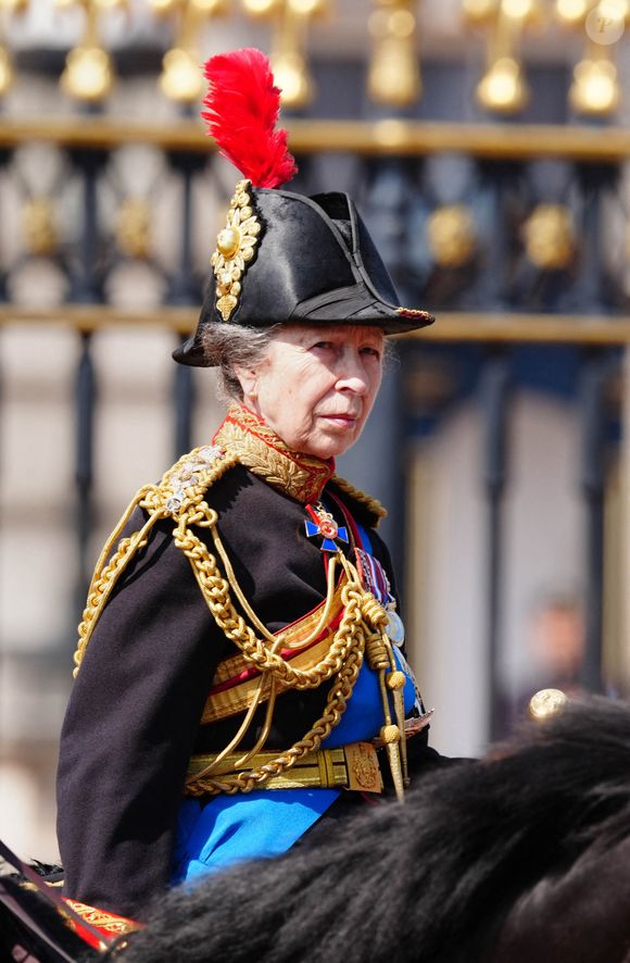 La princesse royale quitte le palais de Buckingham avant la cérémonie de la montée des couleurs dans le centre de Londres, alors que le roi Charles III célèbre son anniversaire officiel.  14 juin 2025. Photo by Aaron Chown/PA Wire/ABACAPRESS.COM