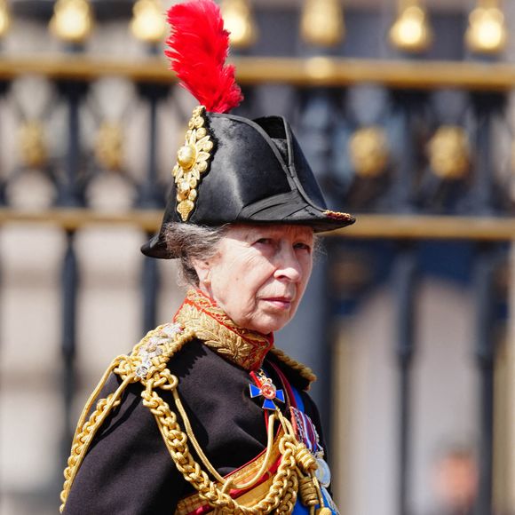 La princesse royale quitte le palais de Buckingham avant la cérémonie de la montée des couleurs dans le centre de Londres, alors que le roi Charles III célèbre son anniversaire officiel.  14 juin 2025. Photo by Aaron Chown/PA Wire/ABACAPRESS.COM