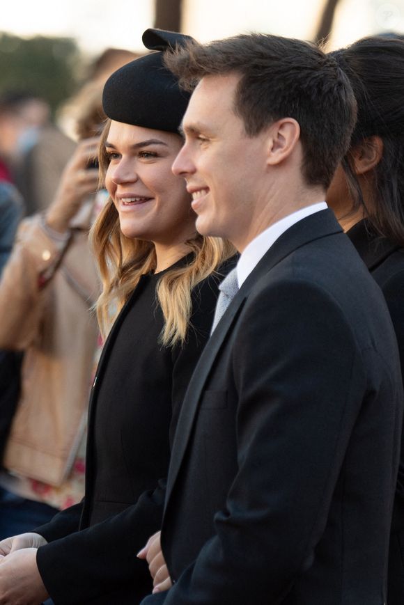 Louis Ducruet et Camille Gottlieb quittent la cathédrale Saint-Nicolas lors des célébrations de la fête nationale à Monaco, le 19 novembre 2021 à Monaco, France. ©  David Niviere/ABACAPRESS.COM