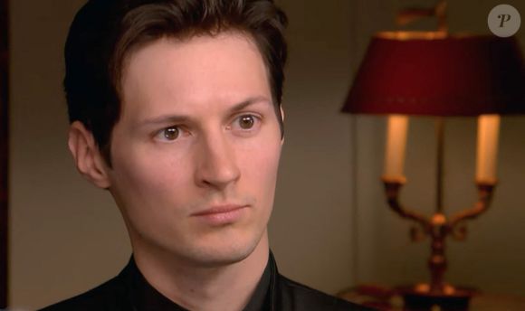 Pavel Durov, franco-russe de 39 ans, fondateur et PDG de la messagerie sécurisée Telegram a été interpellé samedi soir 24 août 2024 à l'aéroport du Bourget en France. © Capture TV Interview 60 Minutes via Bestimage