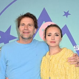 Thomas Jouannet et Chloe Jouannet posant pour le photocall du court-métrage "Allez ma fille" lors du 27ème Comedy Film Festival à L'Alpe d'Huez. Mireille Ampilhac/ABACAPRESS.COM