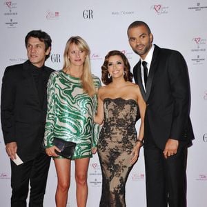 Marc Lavoine et sa femme Sarah Poniatowski, Eva Longoria Parker et Tony Parker au 'Par Coeur Gala 2010' au Pavillon Cambon Capucines à Paris, France le 20 septembre 2010. Photo by Thierry Orban/ABACAPRESS.COM