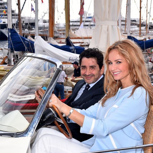 Adriana Karembeu et son mari André (Aram)  Ohanian sont au Yacht Club de Monaco dans le cadre de la 12 ème Monaco Classic Week à Monaco le 10 septembre 2015. JUNIOR / BESTIMAGE
